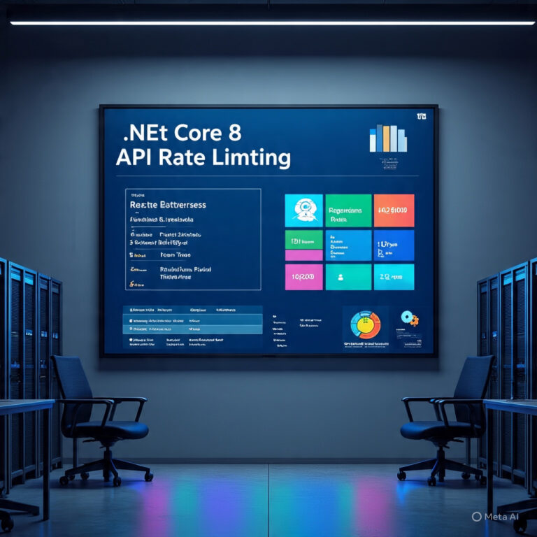 This is a short summary of the page's content that appears in search engine results. Learn how to implement robust API rate limiting in .NET 8 with ASP.NET Core's built-in middleware. This guide covers fixed window, sliding window, and token bucket algorithms with practical C# code examples to protect your Web APIs.